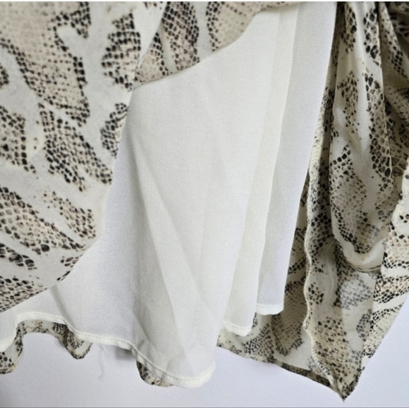 Anthropologie Current Air Olivia Snake Print Pleated Midi Dress XS - Picture 12 of 16